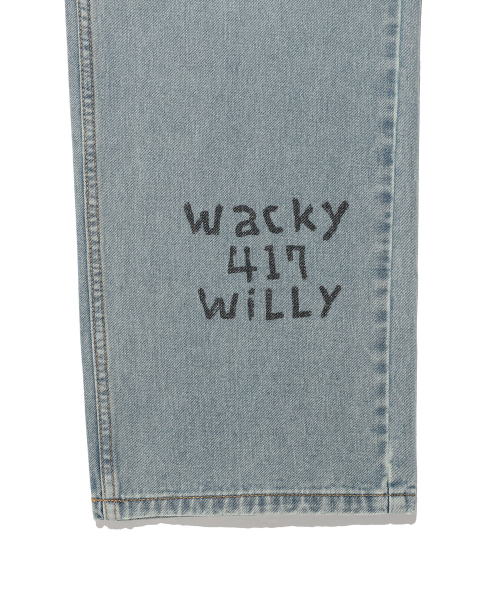 Wacky WiLLy(ワッキーウィリー)の「ストレートグラフィックデニムパンツブルー(デニムパンツ・レディース・その他・SMALL/MEDIUM/LARGE/X-LARGE)」の8枚目の写真