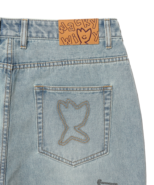 Wacky WiLLy(ワッキーウィリー)の「ストレートグラフィックデニムパンツブルー(デニムパンツ・レディース・その他・SMALL/MEDIUM/LARGE/X-LARGE)」の9枚目の写真