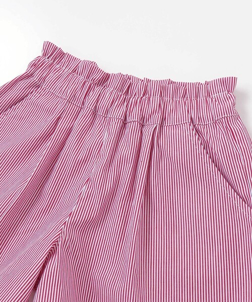 BeBe Petits Pois Vert（ベベプチポワヴェール）の「【店舗限定】ストライプ切り替えトップス＋ショートパンツセットアップ(95～150cm)（セットアップ・キッズ・ブルー系その他2/レッド系その他・110cm/120cm/95cm/100cm/140cm/130cm/150cm）」の14枚目の写真