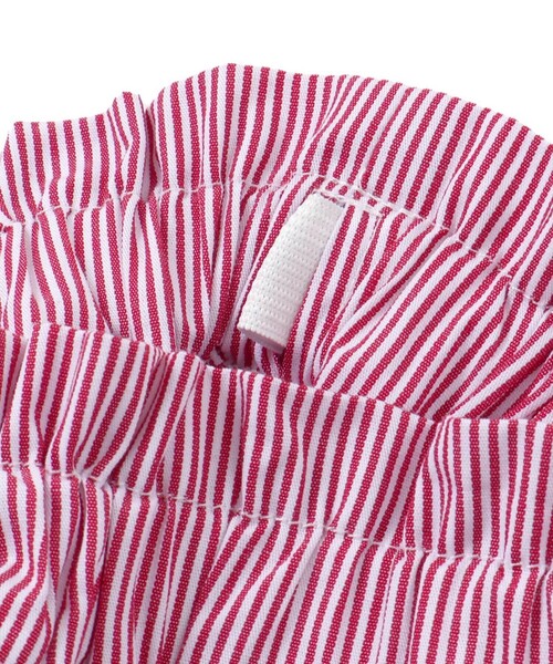 BeBe Petits Pois Vert（ベベプチポワヴェール）の「【店舗限定】ストライプ切り替えトップス＋ショートパンツセットアップ(95～150cm)（セットアップ・キッズ・ブルー系その他2/レッド系その他・110cm/120cm/95cm/100cm/140cm/130cm/150cm）」の17枚目の写真