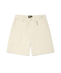 [ワキウィリー x Lee] ウィメンズデニムショーツクリーム