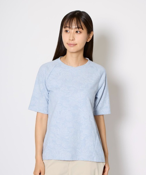 Foxfire(フォックスファイヤー)の「TSアイランドフラワーJQ T(Tシャツ/カットソー・レディース・ブルー・M/S)」の1枚目の写真