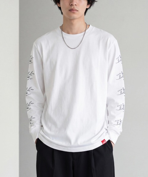 MNKR(モニカ)の「【T18】【MNKR Brand/エムエヌケーアールブランド】MENS L/S TEES(FUCKEM)(Tシャツ/カットソー・メンズ・ブラック/ホワイト・LARGE/SMALL/MEDIUM)」の2枚目の写真