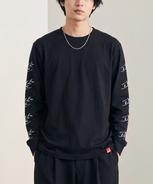 MNKR(モニカ)の「【T18】【MNKR Brand/エムエヌケーアールブランド】MENS L/S TEES(FUCKEM)(Tシャツ/カットソー・メンズ・ブラック/ホワイト・LARGE/SMALL/MEDIUM)」の1枚目の写真