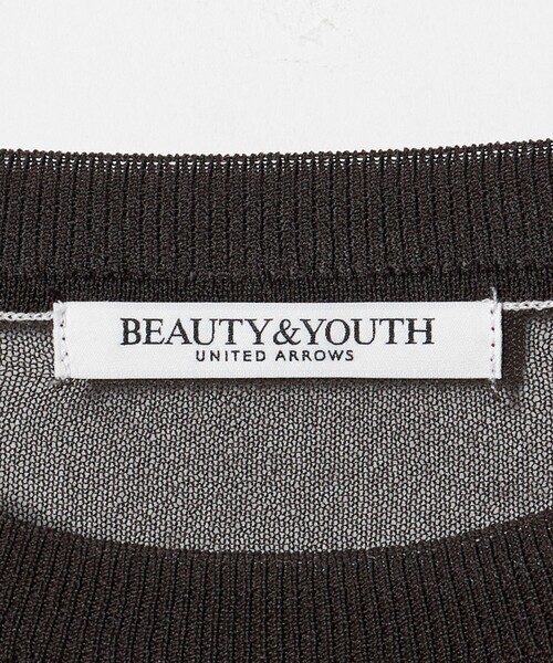BEAUTY&YOUTH UNITED ARROWS(ビューティーアンドユースユナイテッドアローズ)の「レーヨンナイロン ライン シアーニット プルオーバー ウォッシャブル(ニット/セーター・レディース・ダークブラウン/ライム/オフホワイト・FREE)」の14枚目の写真