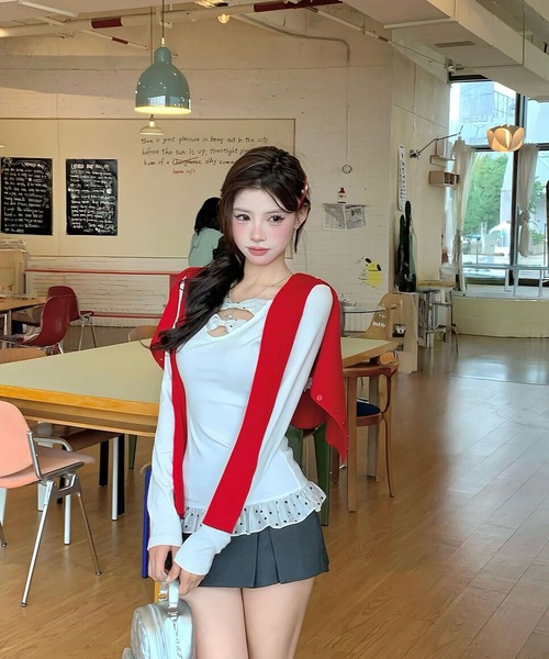 AsheKsha（アシクシャ）の「純欲スタイルのセクシーギャル、ボディコン風（Tシャツ/カットソー・レディース・ホワイト・M）」の4枚目の写真