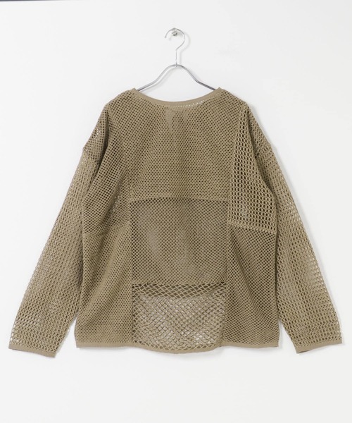 URBAN RESEARCH DOORS(アーバンリサーチドアーズ)の「2wayメッシュプルオーバー(ニット/セーター・レディース・カーキ/アイボリー・FREE)」の19枚目の写真
