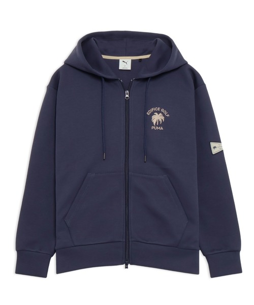 PUMA(プーマ)の「PUMA プーマ メンズ ゴルフ PUMA x EDIFICE パームロゴ フーディ(パーカー・メンズ・ネイビー/オフホワイト・MEDIUM/X-LARGE/LARGE)」の1枚目の写真