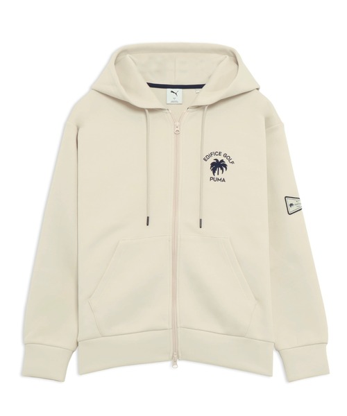 PUMA(プーマ)の「PUMA プーマ メンズ ゴルフ PUMA x EDIFICE パームロゴ フーディ(パーカー・メンズ・ネイビー/オフホワイト・MEDIUM/X-LARGE/LARGE)」の2枚目の写真