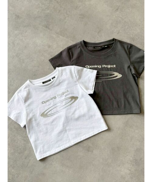 MURUA(ムルーア)の「【Opening Projectコラボ】ロゴプリントTシャツ(Tシャツ/カットソー・レディース・ホワイト/グレー・FREE)」の4枚目の写真