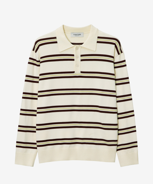 MINDBRIDGE（マインドブリッジ）の「[COUTURE]マルチストライプカラーセミオーバーフィットニット - 2カラー（ニット/セーター・メンズ・ネイビー/アイボリー・95/105/110/100）」の9枚目の写真