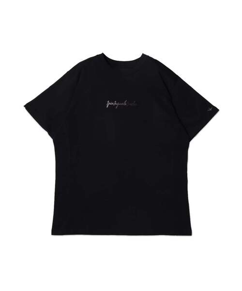 1PIU1UGUALE3 RELAX (ウノピゥウノウグァーレトレ リラックス)の「【1PIU1UGUALE3】 GRADIENT RHINESTONE TEE グラデーション ラインストーンロゴ Tシャツ(Tシャツ/カットソー・メンズ・ブラック/ホワイト・3/2/4)」の2枚目の写真