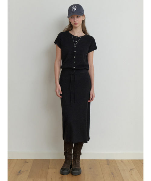 RE_L（リエル）の「[SET] two-piece knit set (black)（カーディガン/ボレロ・レディース・ブラック・SMALL/MEDIUM）」の3枚目の写真