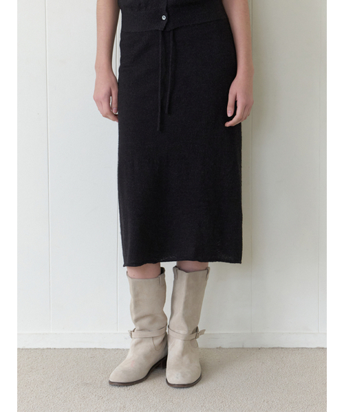 RE_L（リエル）の「[SET] two-piece knit set (black)（カーディガン/ボレロ・レディース・ブラック・SMALL/MEDIUM）」の5枚目の写真