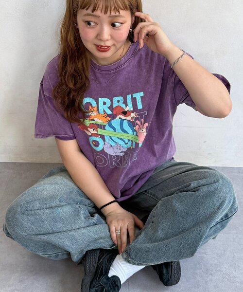 CPCM（シーピーシーエム）の「パウダー加工半袖T（Tシャツ/カットソー・レディース・ブラック/ベージュ/ネイビー/パープル・FREE）」の4枚目の写真