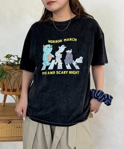 CPCM（シーピーシーエム）の「パウダー加工半袖T（Tシャツ/カットソー・レディース・ブラック/ベージュ/ネイビー/パープル・FREE）」の16枚目の写真