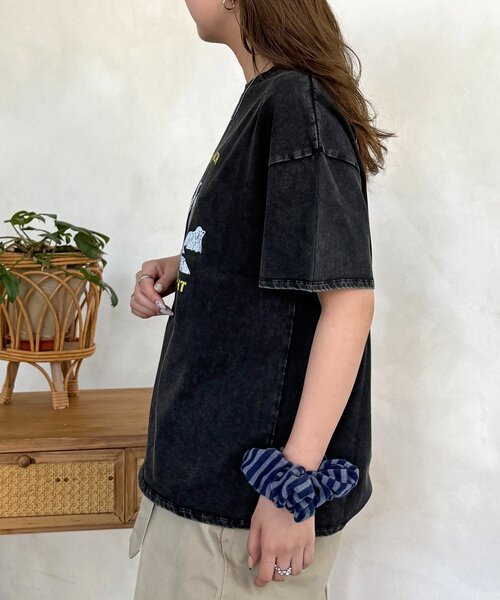 CPCM（シーピーシーエム）の「パウダー加工半袖T（Tシャツ/カットソー・レディース・ブラック/ベージュ/ネイビー/パープル・FREE）」の17枚目の写真