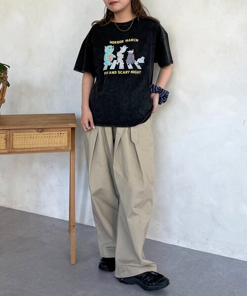 CPCM（シーピーシーエム）の「パウダー加工半袖T（Tシャツ/カットソー・レディース・ブラック/ベージュ/ネイビー/パープル・FREE）」の20枚目の写真