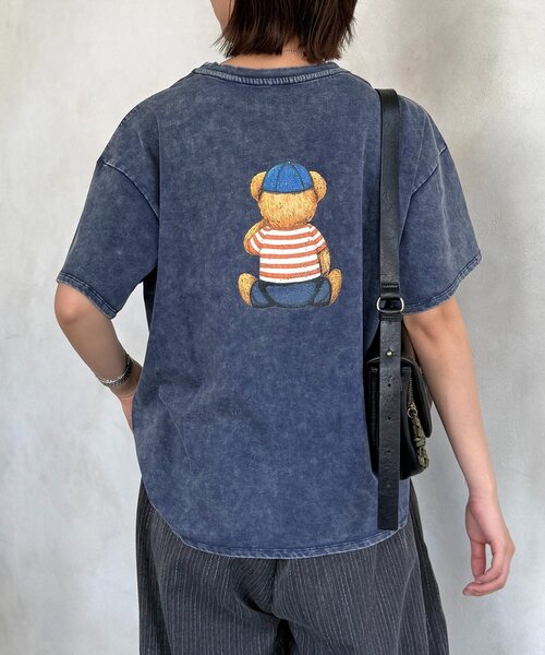 CPCM（シーピーシーエム）の「パウダー加工半袖T（Tシャツ/カットソー・レディース・ブラック/ベージュ/ネイビー/パープル・FREE）」の8枚目の写真