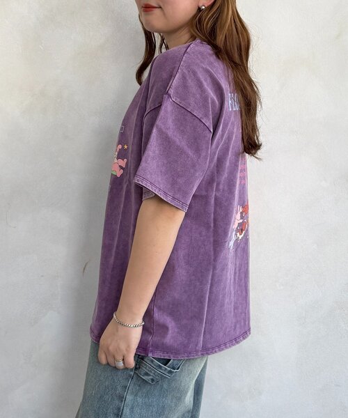 CPCM（シーピーシーエム）の「パウダー加工半袖T（Tシャツ/カットソー・レディース・ブラック/ベージュ/ネイビー/パープル・FREE）」の12枚目の写真