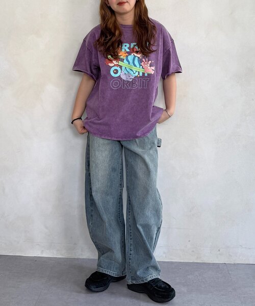 CPCM（シーピーシーエム）の「パウダー加工半袖T（Tシャツ/カットソー・レディース・ブラック/ベージュ/ネイビー/パープル・FREE）」の15枚目の写真