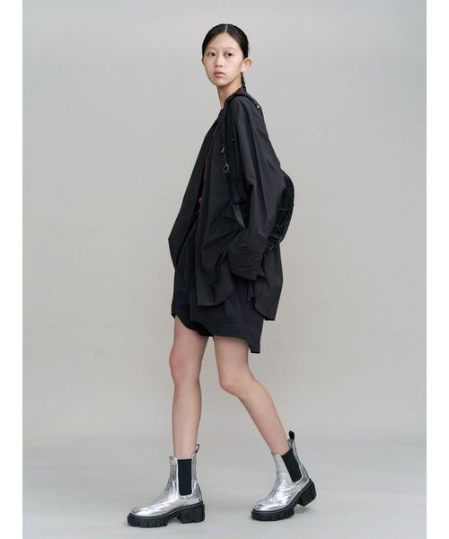 UN3D.(アンスリード)の「RUSH GUARD HEM SHORT PT / ラッシュガードヘムショートパンツ(その他パンツ・レディース・ベージュ/ホワイト/ブラック・38/36)」の2枚目の写真