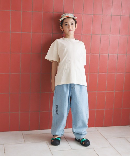 BAYFLOW（ベイフロー）の「[ボトムを選ばない万能T♪]ヴィンテージウォッシュ半袖T(KIDS)（Tシャツ/カットソー・キッズ・ネイビー/パープル/チャコール/グリーン/ブルー/オフホワイト・110cm/120cm/140cm/150cm/130cm）」の8枚目の写真