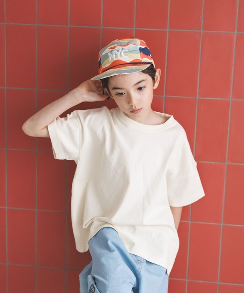 BAYFLOW（ベイフロー）の「[ボトムを選ばない万能T♪]ヴィンテージウォッシュ半袖T(KIDS)（Tシャツ/カットソー・キッズ・ネイビー/パープル/チャコール/グリーン/ブルー/オフホワイト・110cm/120cm/140cm/150cm/130cm）」の10枚目の写真