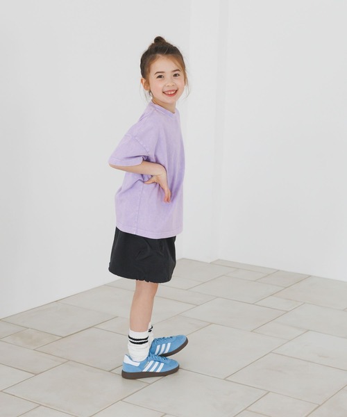 BAYFLOW（ベイフロー）の「[ボトムを選ばない万能T♪]ヴィンテージウォッシュ半袖T(KIDS)（Tシャツ/カットソー・キッズ・ネイビー/パープル/チャコール/グリーン/ブルー/オフホワイト・110cm/120cm/140cm/150cm/130cm）」の13枚目の写真