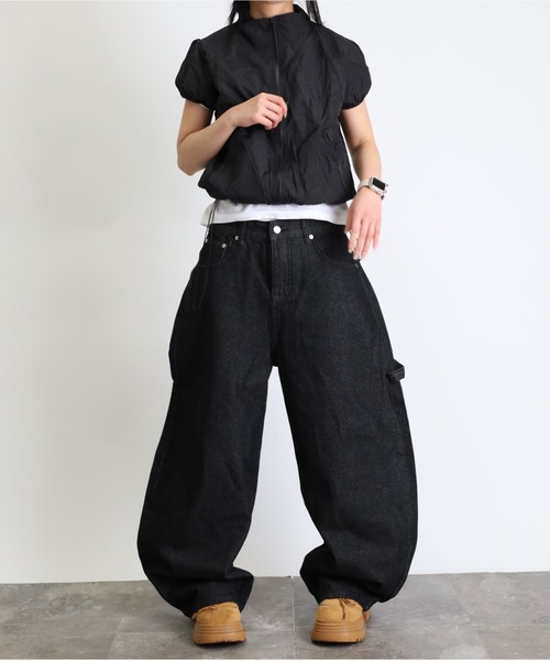 Vini(ヴィニ)の「ハイネック半袖ジップトップス(Tシャツ/カットソー・レディース・ブラウン/ブラック・MEDIUM)」の14枚目の写真