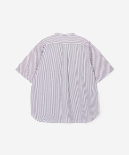 DANTON(ダントン)の「DANTON | コットンリネン バンドカラー半袖シャツ STRIPE MEN(シャツ/ブラウス・メンズ・ブラウン系その他/ホワイト系その他5・40/42)」の4枚目の写真