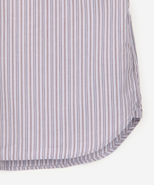 DANTON(ダントン)の「DANTON | コットンリネン バンドカラー半袖シャツ STRIPE MEN(シャツ/ブラウス・メンズ・ブラウン系その他/ホワイト系その他5・40/42)」の7枚目の写真
