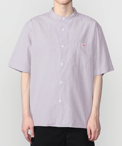 DANTON(ダントン)の「DANTON | コットンリネン バンドカラー半袖シャツ STRIPE MEN(シャツ/ブラウス・メンズ・ブラウン系その他/ホワイト系その他5・40/42)」の10枚目の写真