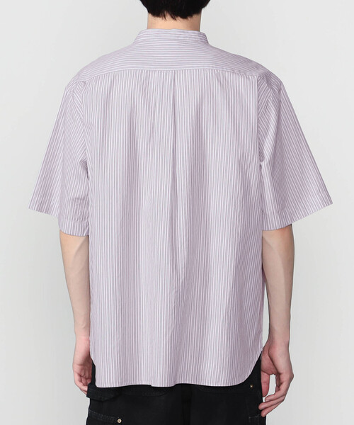 DANTON(ダントン)の「DANTON | コットンリネン バンドカラー半袖シャツ STRIPE MEN(シャツ/ブラウス・メンズ・ブラウン系その他/ホワイト系その他5・40/42)」の12枚目の写真