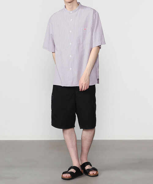 DANTON(ダントン)の「DANTON | コットンリネン バンドカラー半袖シャツ STRIPE MEN(シャツ/ブラウス・メンズ・ブラウン系その他/ホワイト系その他5・40/42)」の13枚目の写真