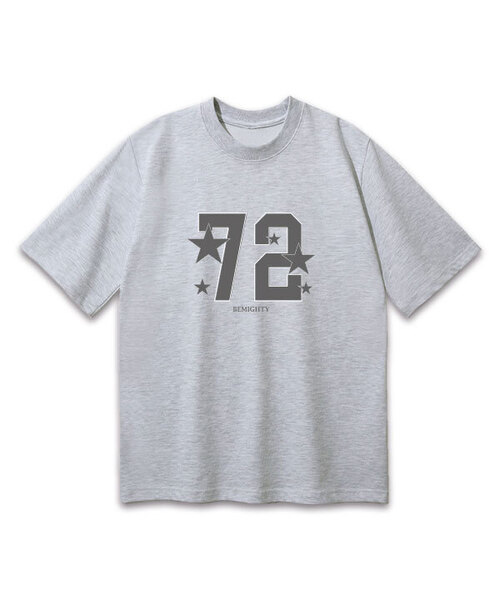 BEMIGHTY（ビーマイティー）の「スターナンバーオーバーサイズ半袖Tシャツ（Tシャツ/カットソー・メンズ・ブラック/ホワイト/グレー・LARGE/X-LARGE/XX-LARGE）」の3枚目の写真