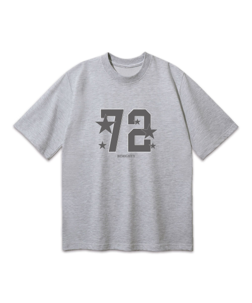BEMIGHTY（ビーマイティー）の「スターナンバーオーバーサイズ半袖Tシャツ（Tシャツ/カットソー・メンズ・ブラック/ホワイト/グレー・LARGE/X-LARGE/XX-LARGE）」の4枚目の写真