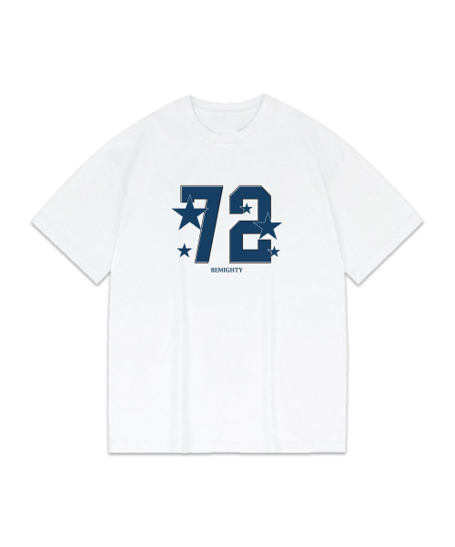 BEMIGHTY（ビーマイティー）の「スターナンバーオーバーサイズ半袖Tシャツ（Tシャツ/カットソー・メンズ・ブラック/ホワイト/グレー・LARGE/X-LARGE/XX-LARGE）」の5枚目の写真