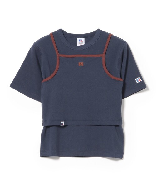 BEAMS HEART(ビームスハート)の「【EXCLUSIVE】RUSSELL ATHLETIC / キャミソール × Tシャツ(セットアイテム)(Tシャツ/カットソー・レディース・ネイビー/グリーン・FREE)」の16枚目の写真
