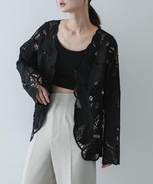 ノーカラーレースジャケット（ノーカラージャケット）｜SENSE OF PLACE