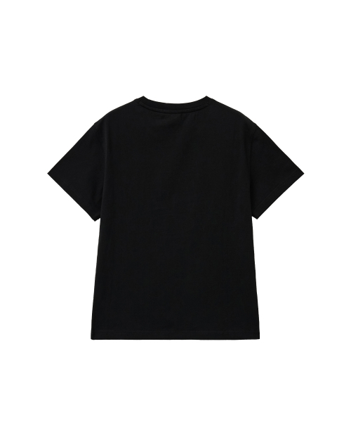 YALE（イェール）の「ウィメンズシアサーカーチェックツートーンアーチTシャツ_ブラック（Tシャツ/カットソー・レディース・その他・SMALL/MEDIUM/LARGE）」の2枚目の写真