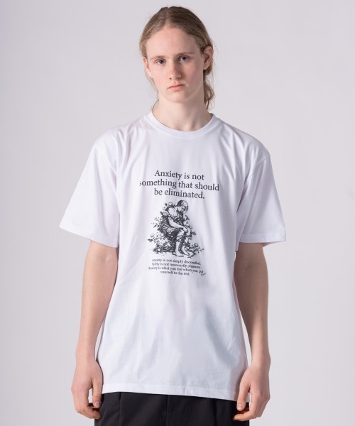 rehacer(レアセル)の「rehacer TEE : Anxiety TEE / アンキシティ T-shirt(Tシャツ/カットソー・メンズ・ホワイト/ブラック・SMALL/MEDIUM/LARGE/X-LARGE)」の6枚目の写真