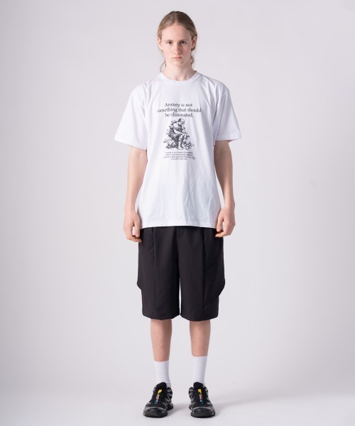 rehacer(レアセル)の「rehacer TEE : Anxiety TEE / アンキシティ T-shirt(Tシャツ/カットソー・メンズ・ホワイト/ブラック・SMALL/MEDIUM/LARGE/X-LARGE)」の10枚目の写真