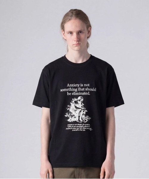 rehacer(レアセル)の「rehacer TEE : Anxiety TEE / アンキシティ T-shirt(Tシャツ/カットソー・メンズ・ホワイト/ブラック・SMALL/MEDIUM/LARGE/X-LARGE)」の14枚目の写真