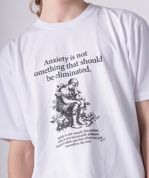 rehacer(レアセル)の「rehacer TEE : Anxiety TEE / アンキシティ T-shirt(Tシャツ/カットソー・メンズ・ホワイト/ブラック・SMALL/MEDIUM/LARGE/X-LARGE)」の13枚目の写真