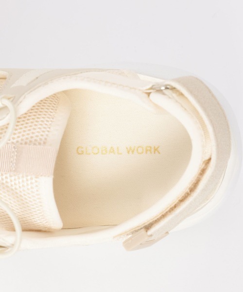GLOBAL WORK(グローバルワーク)の「エアかるコードレーススニーカー/658673(スニーカー・レディース・チャコールグレー/オフホワイト/ブラック・LARGE/MEDIUM)」の11枚目の写真