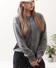 クロップド クルーネック カーディガン / Cropped crew neck cardigan