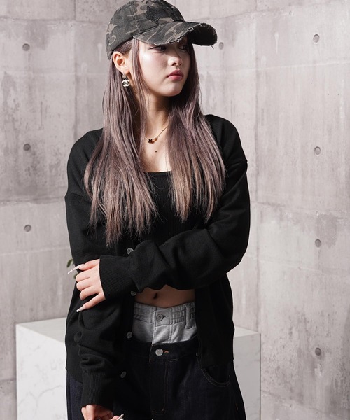 1111clothing(ワンフォークロージング)の「クロップド クルーネック カーディガン / Cropped crew neck cardigan(カーディガン/ボレロ・メンズ・チャコールグレー/グレー/ブラック/ワイン/ライトグレー/ネイビー/ベージュ・M/L)」の14枚目の写真
