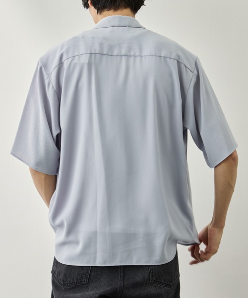 CITY TOKYO（シティトウキョウ）の「【CITY TOKYO】Air pleats リラックスS/Sシャツ（シャツ/ブラウス・メンズ・サックスブルー/ダークグレー/ライトベージュ・1/2）」の8枚目の写真