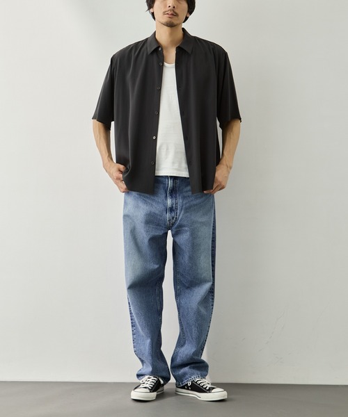 CITY TOKYO（シティトウキョウ）の「【CITY TOKYO】Air pleats リラックスS/Sシャツ（シャツ/ブラウス・メンズ・サックスブルー/ダークグレー/ライトベージュ・1/2）」の9枚目の写真